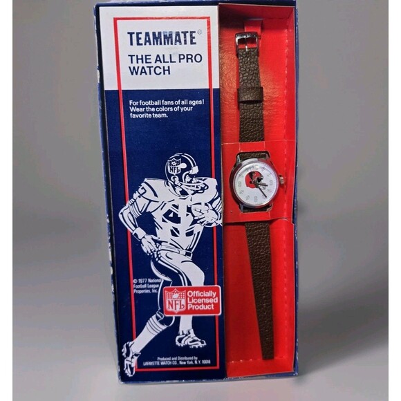 Vintage 1977 NFL Atlanta Falcons Teammate All Pro Watch Lafayette Co. w/ Box - Picture 1 of 4